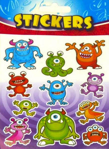 Monsters Sticker Sheets - 1 Sticker Sheet - Anilas UK