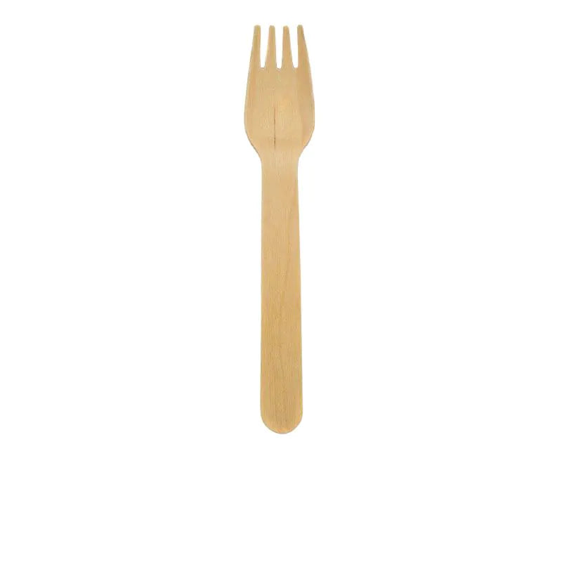 Biodegradable Wooden Fork Individually Wrapped 12pk - Anilas UK