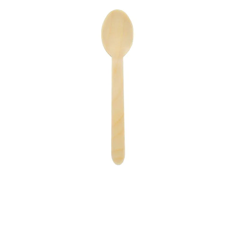 Biodegradable Wooden Spoon Individually Wrapped 12pk - Anilas UK