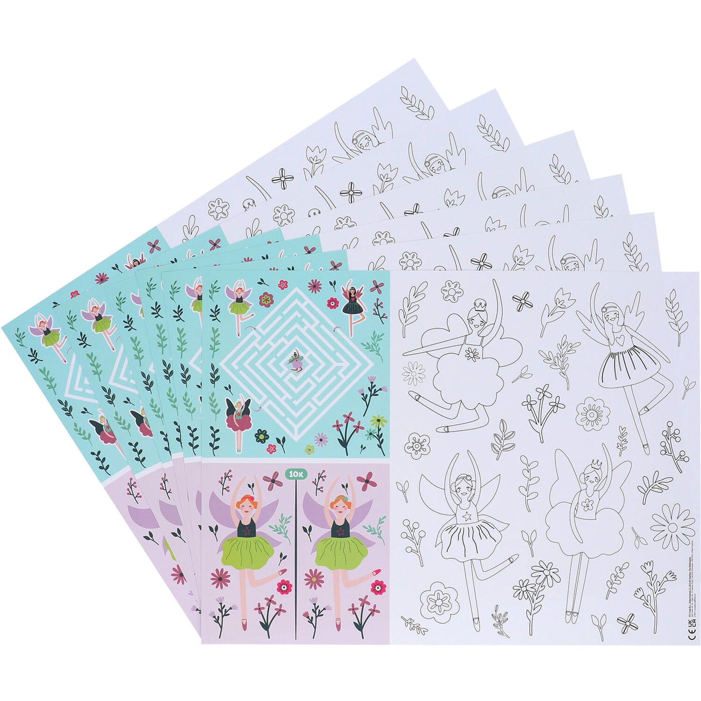 Fabulous Fairy Colour It Yourself Activity Placemat - (6 pieces) - Anilas UK