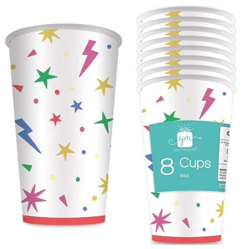 Edparty Animal Cups 220ml pack of 8 with fun designs