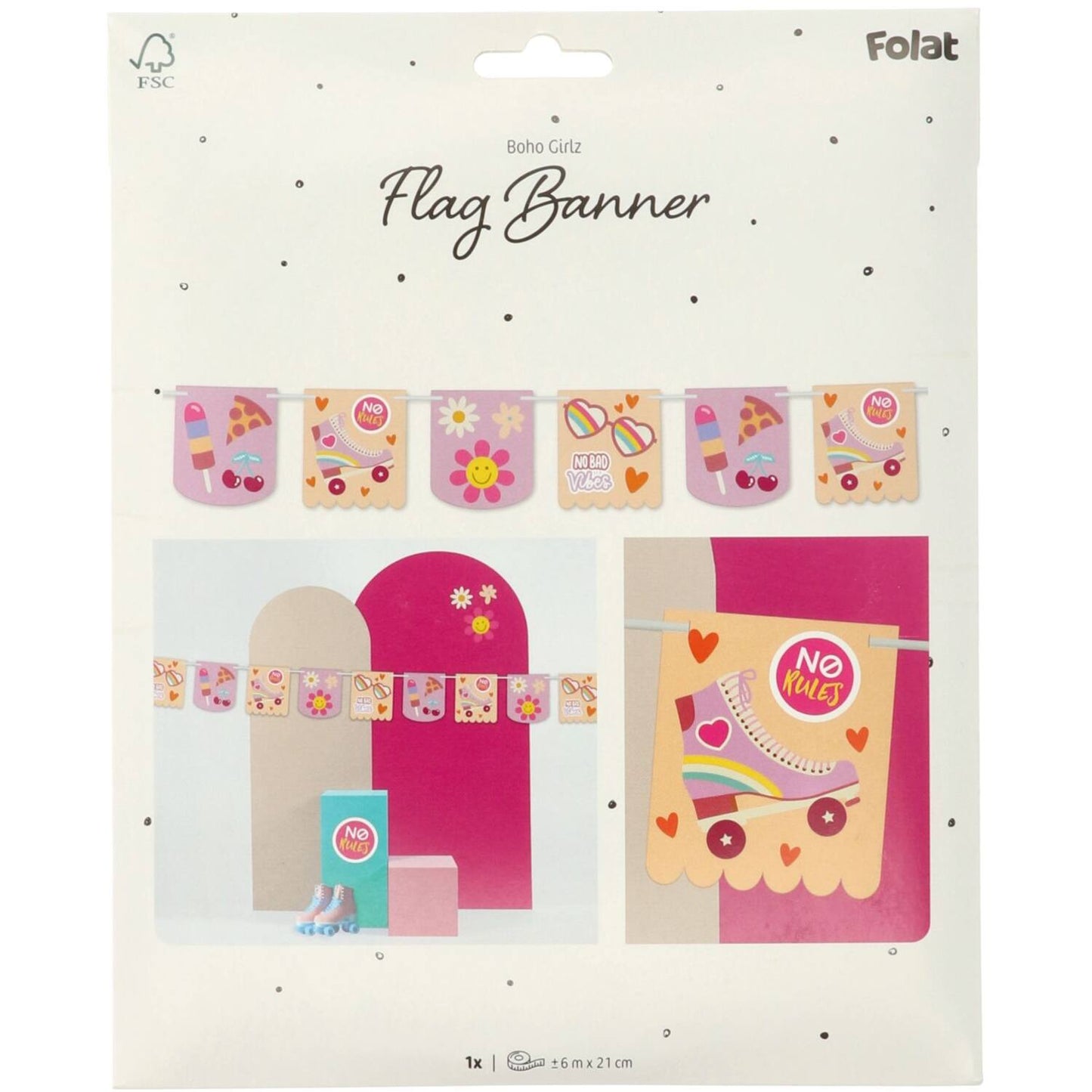Flag Banner - Boho Girlz - 6 meter - Anilas UK