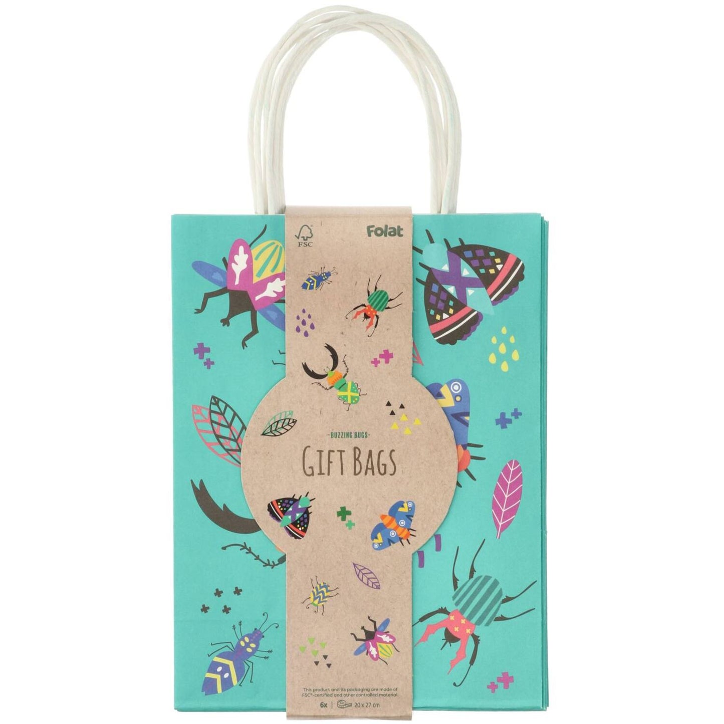 Buzzing Bugs Gift Bags (20x27 cm) - Anilas UK