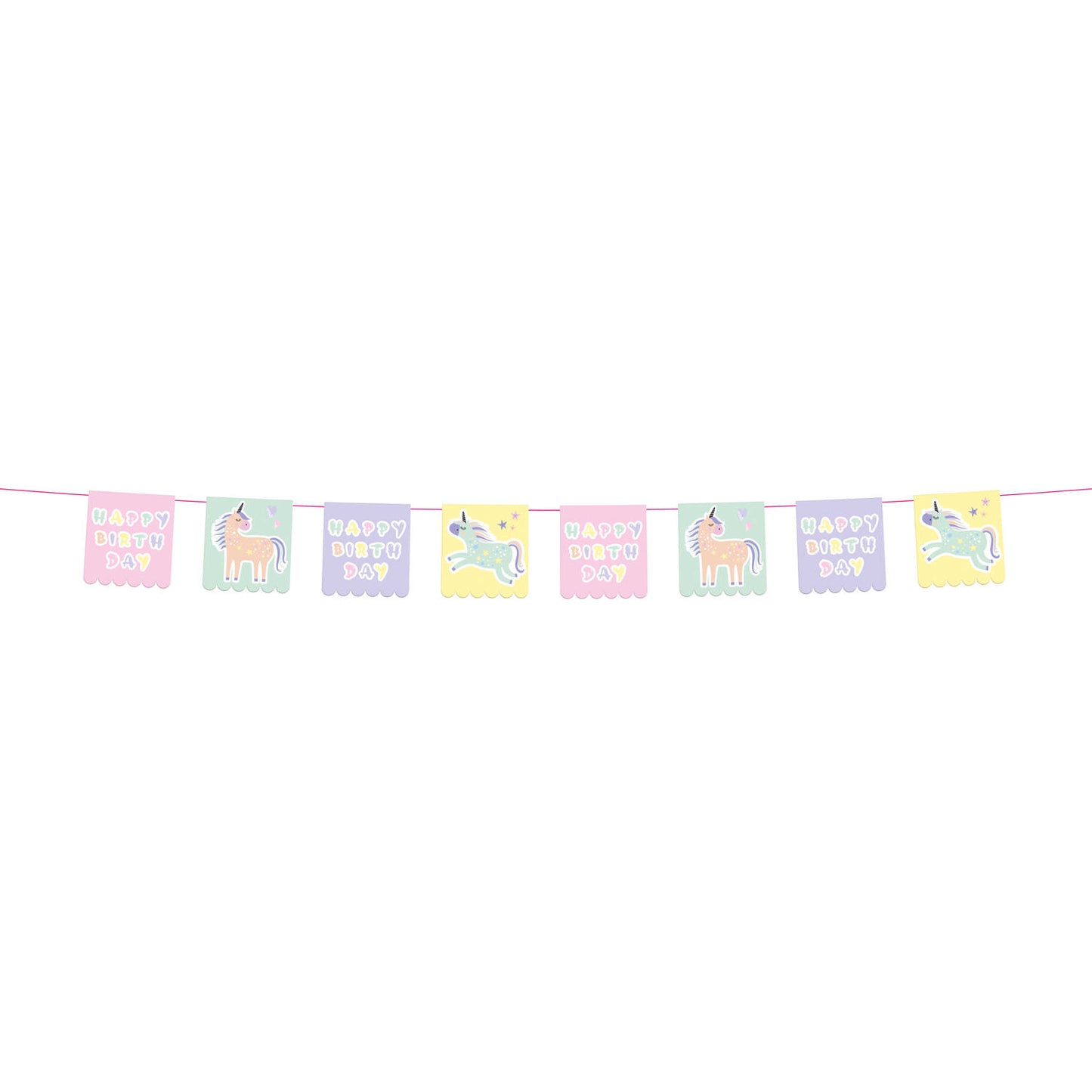 Unicorns & Rainbows "Happy Birthday" Banner - Anilas UK