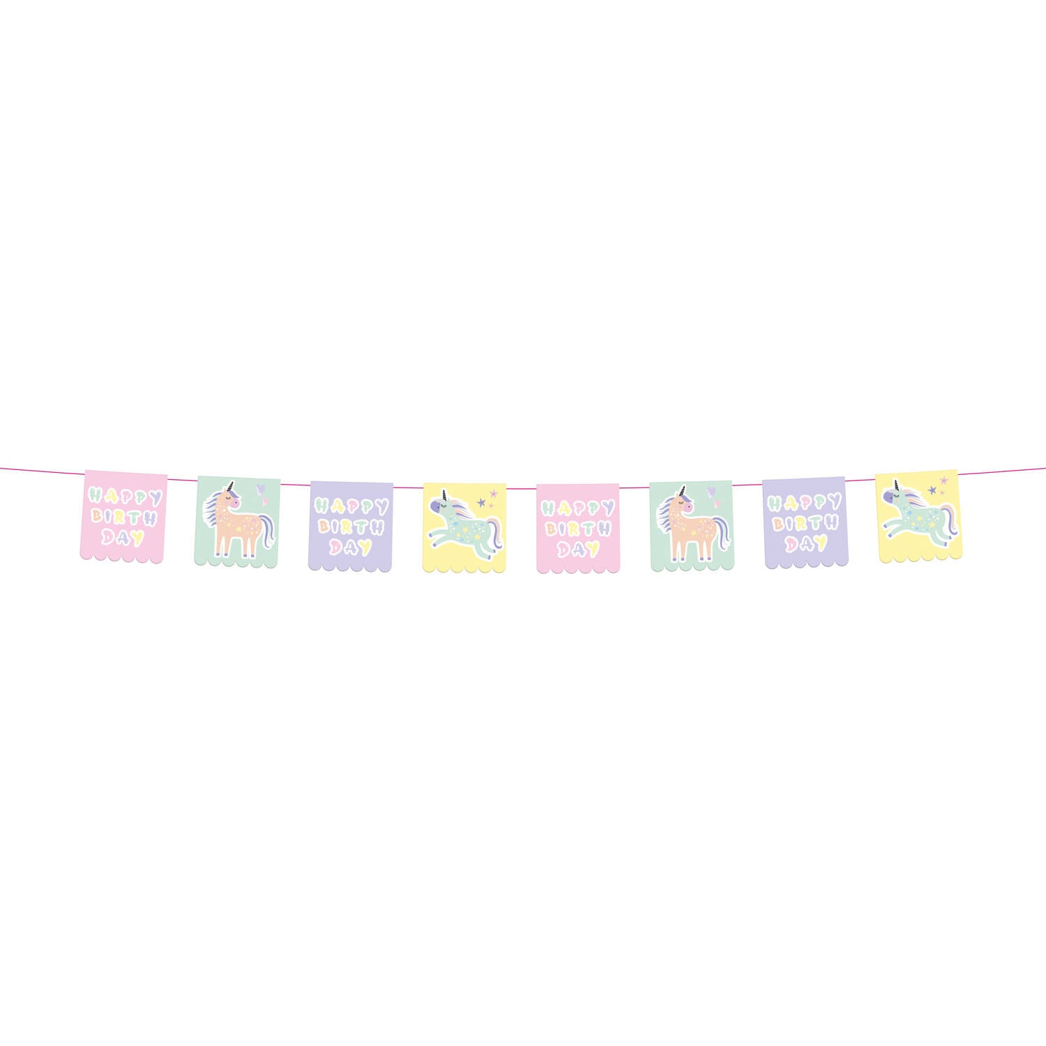Unicorns & Rainbows "Happy Birthday" Banner - Anilas UK