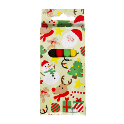 Set of 6 Christmas Themed Mini Colouring Pencils - Anilas UK