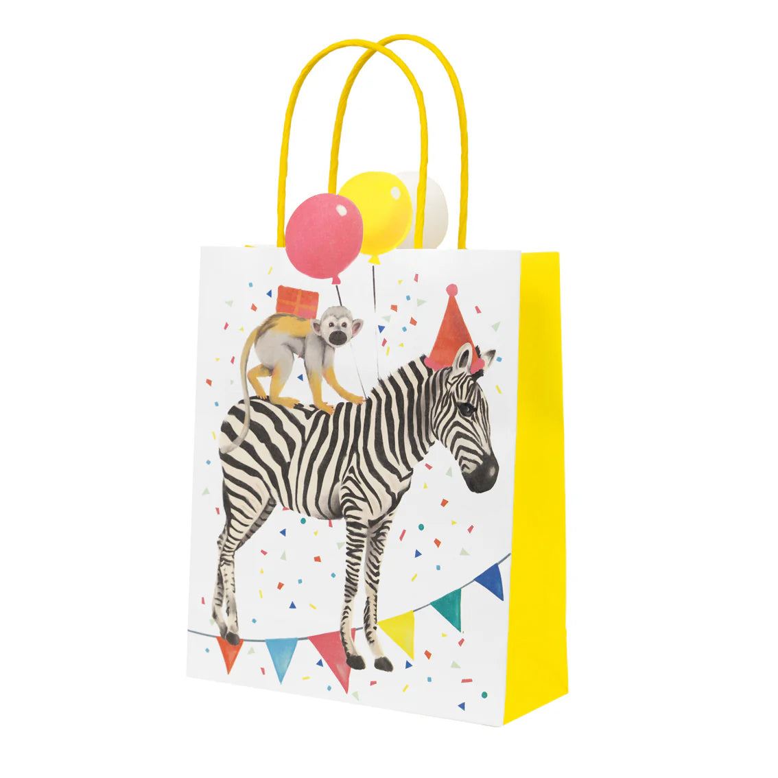 Safari Monkey & Zebra Paper Party Bag - Anilas UK