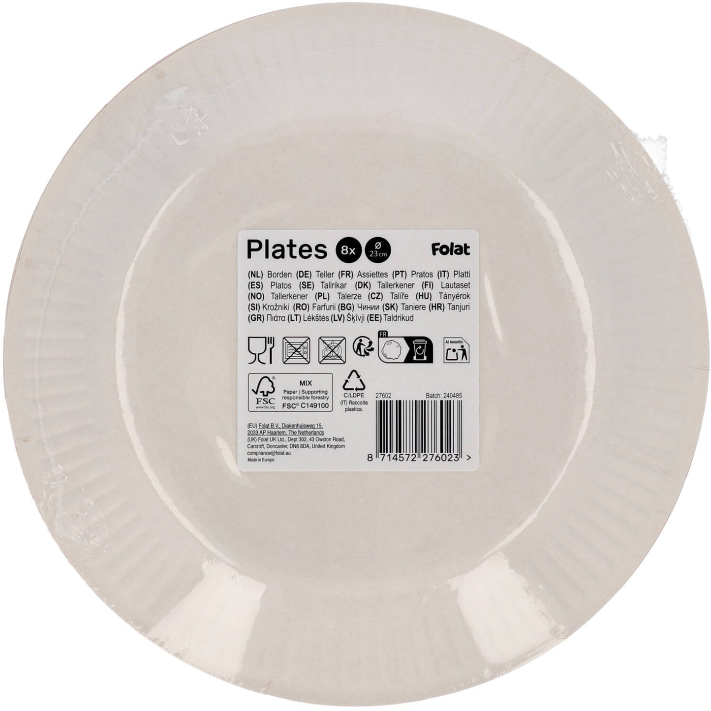 Fabulous Fairy Paper Plates - 23cm (Pack of 8) - Anilas UK