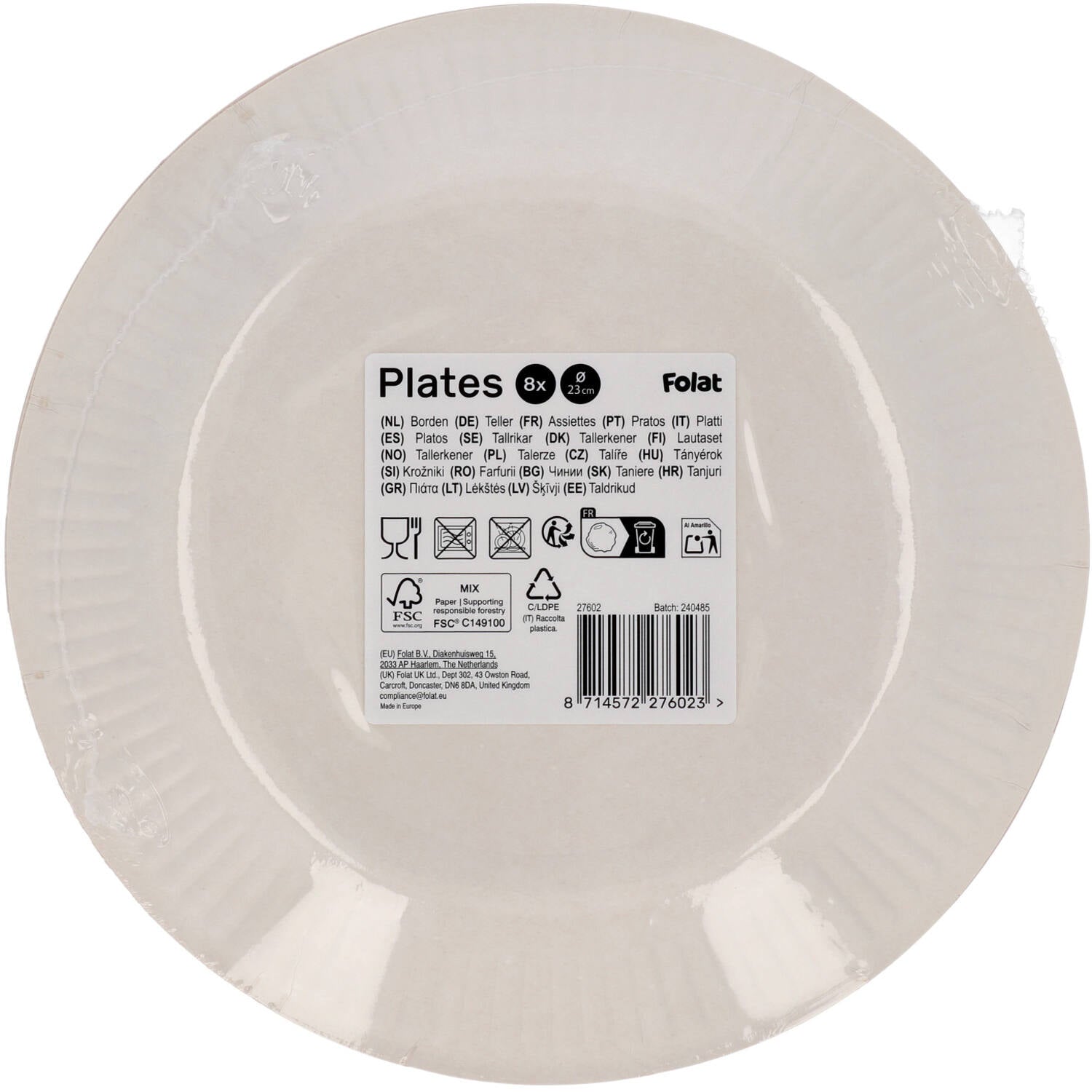 Fabulous Fairy Paper Plates - 23cm (Pack of 8) - Anilas UK