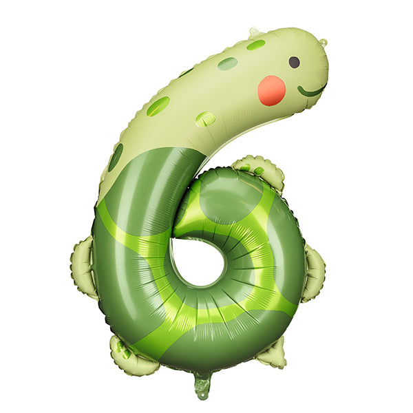 Turtle Shaped Number 6 Foil Birthday Party Balloon - Anilas UK