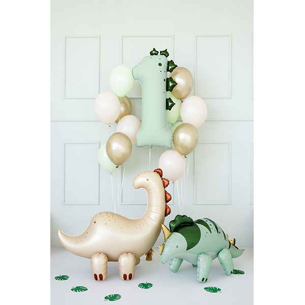 Dinosaur Shape Number 1 Foil balloon, 92cm - Anilas UK