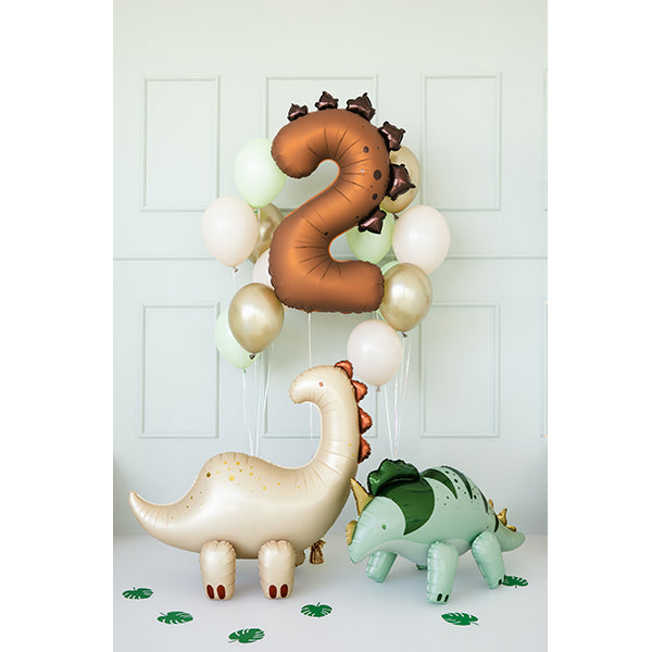 Dinosaur Shape Number 2 Foil balloon, 92cm - Anilas UK