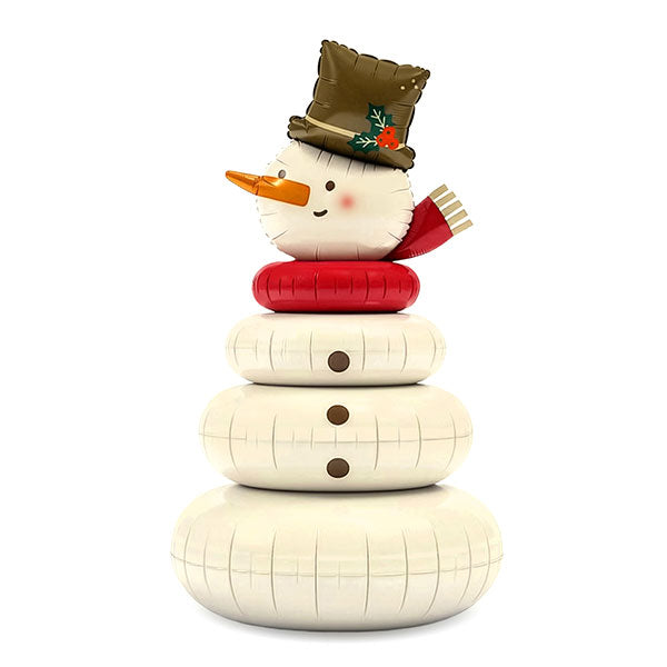Snowman Shaped Floor Standing Foil Balloon (64.5 x 120 cm)