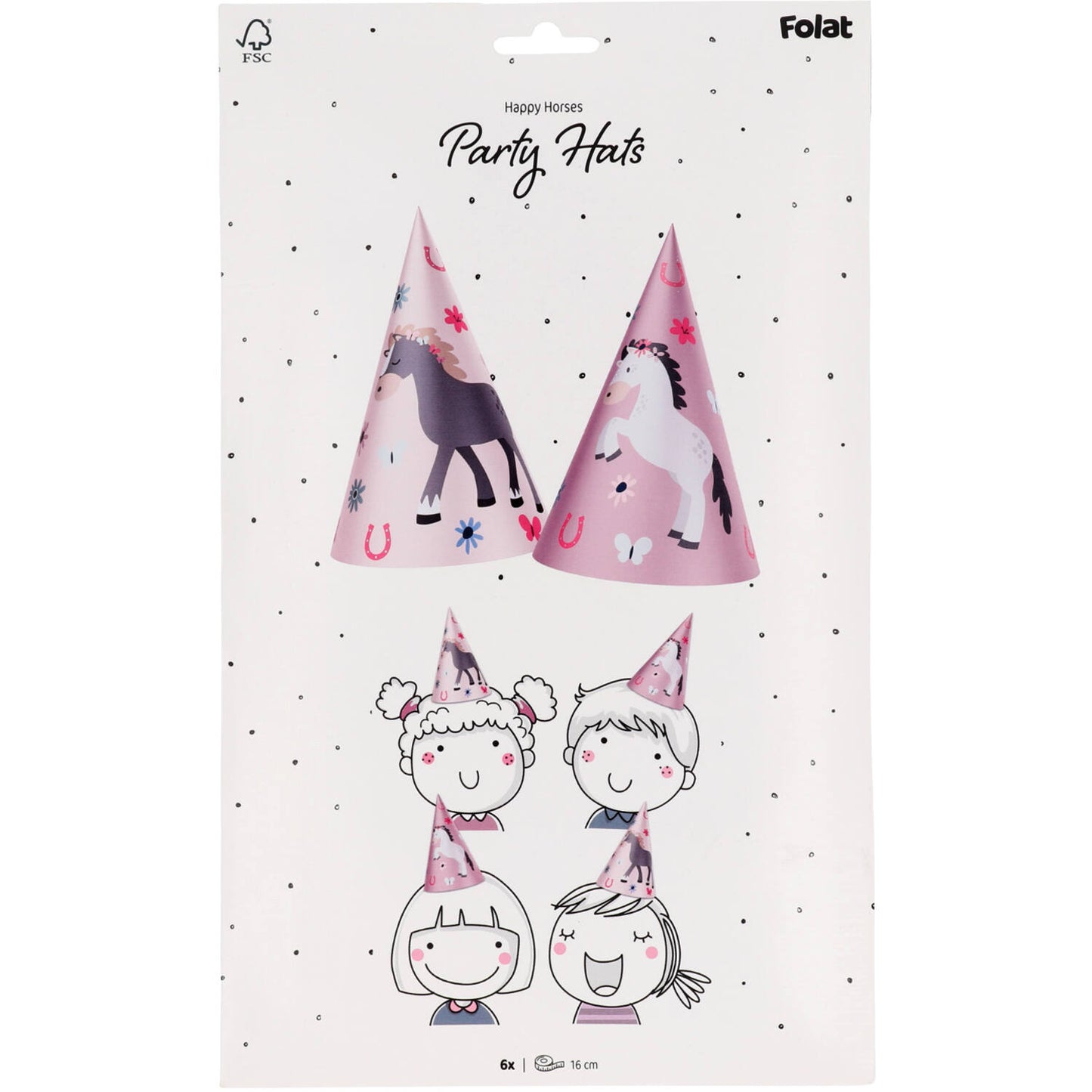 New Party Hats - Happy Horse (6 pieces) - Anilas UK