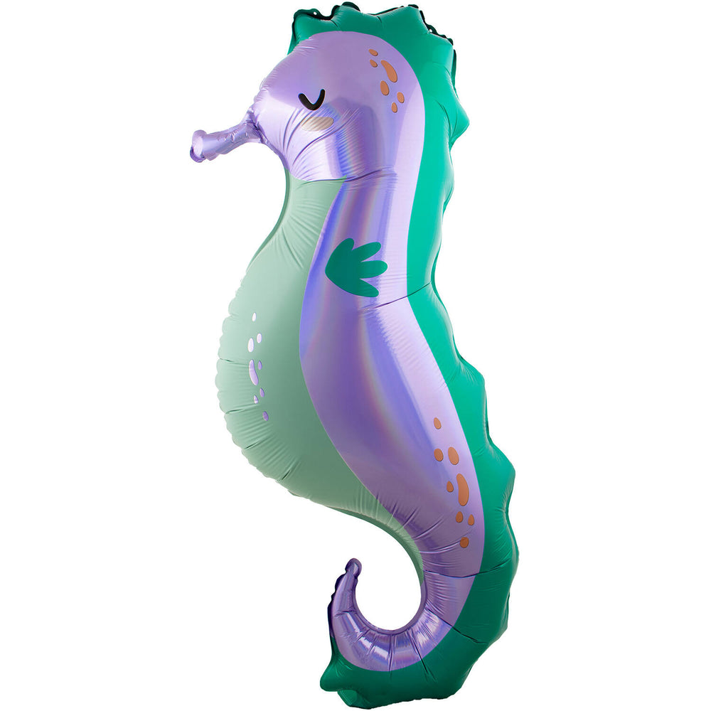 Seahorse Shaped Foil Birthday Party Balloon - (38 x 100 cm) - Anilas UK