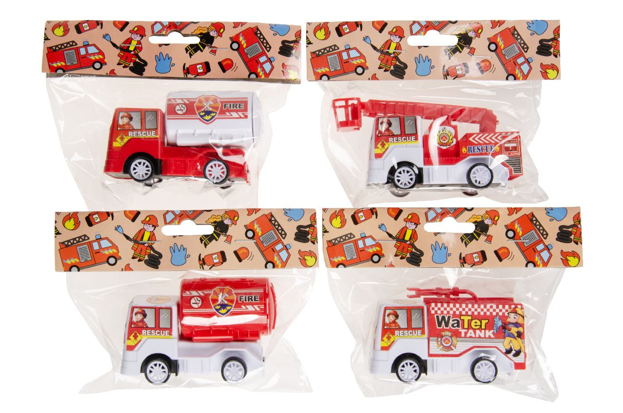 Fire Truck Toy with 10 x 15 cm Bag for Party Favours