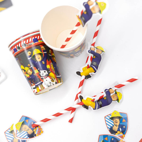 Fireman Sam Paper Cups 250ml Pack of 8 for Party Tableware usage