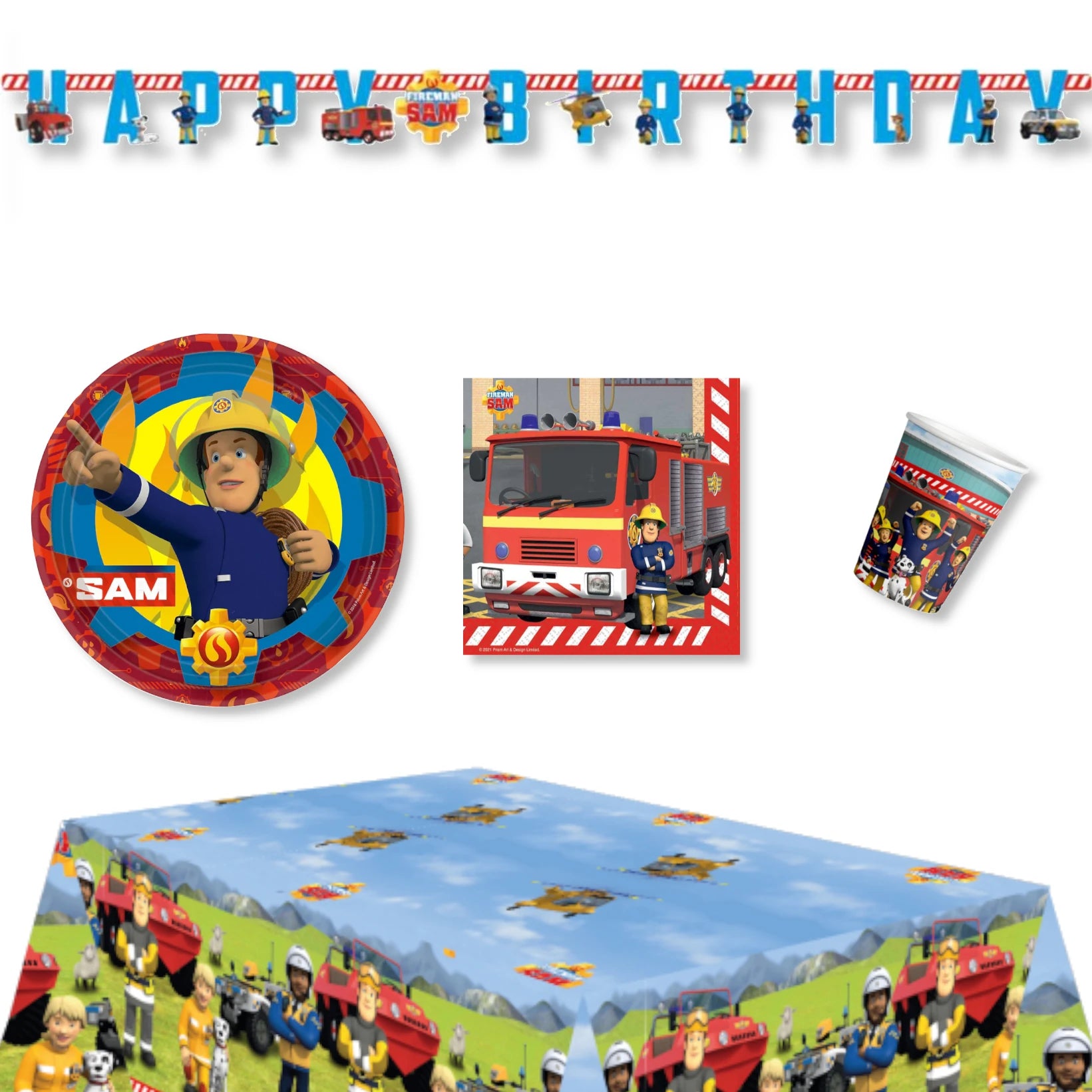 Anila's Fireman Sam Party Pack for 8 people - Anilas UK