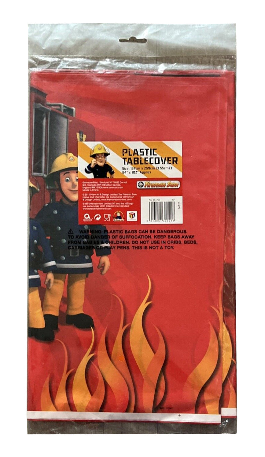Fireman Sam Large Plastic Party Tablecloth - Anilas UK