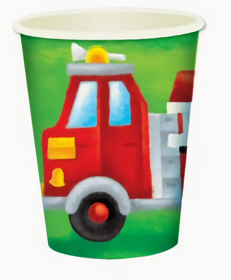 Fire Engine Party Paper Cups (pack of 8) - Anilas UK