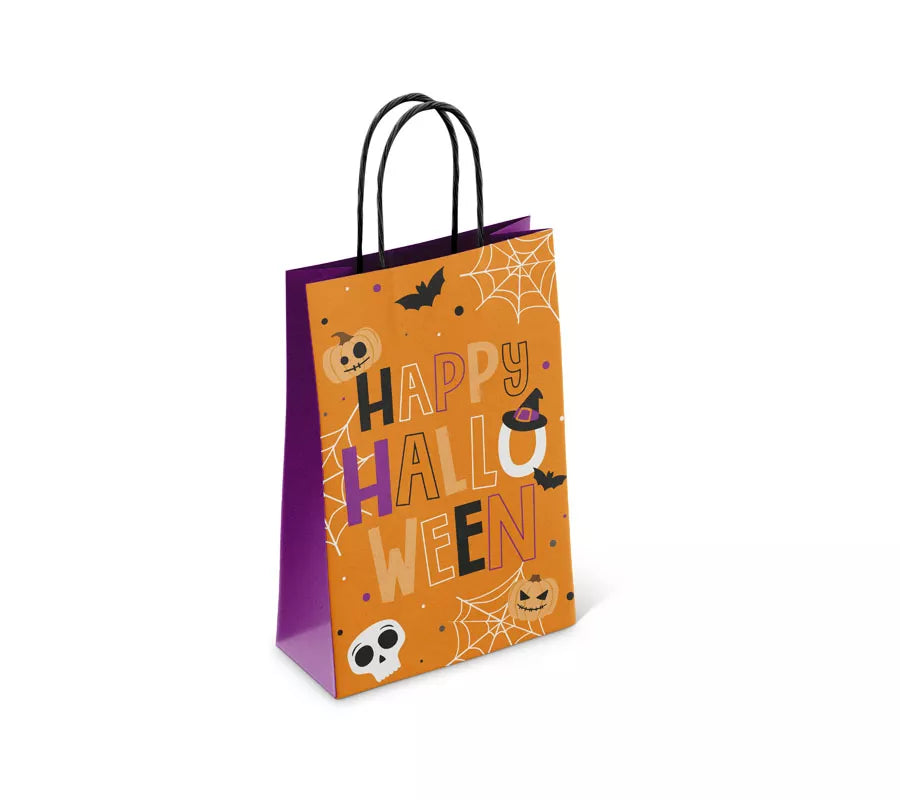Halloween 6 Pack Treat Paper Bags, Spooky Designs, Ages 3+ - Anilas UK