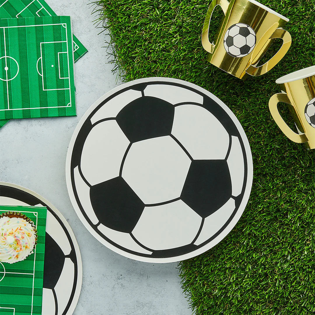 Football Paper Plates (Pack of 8) - Anilas UK