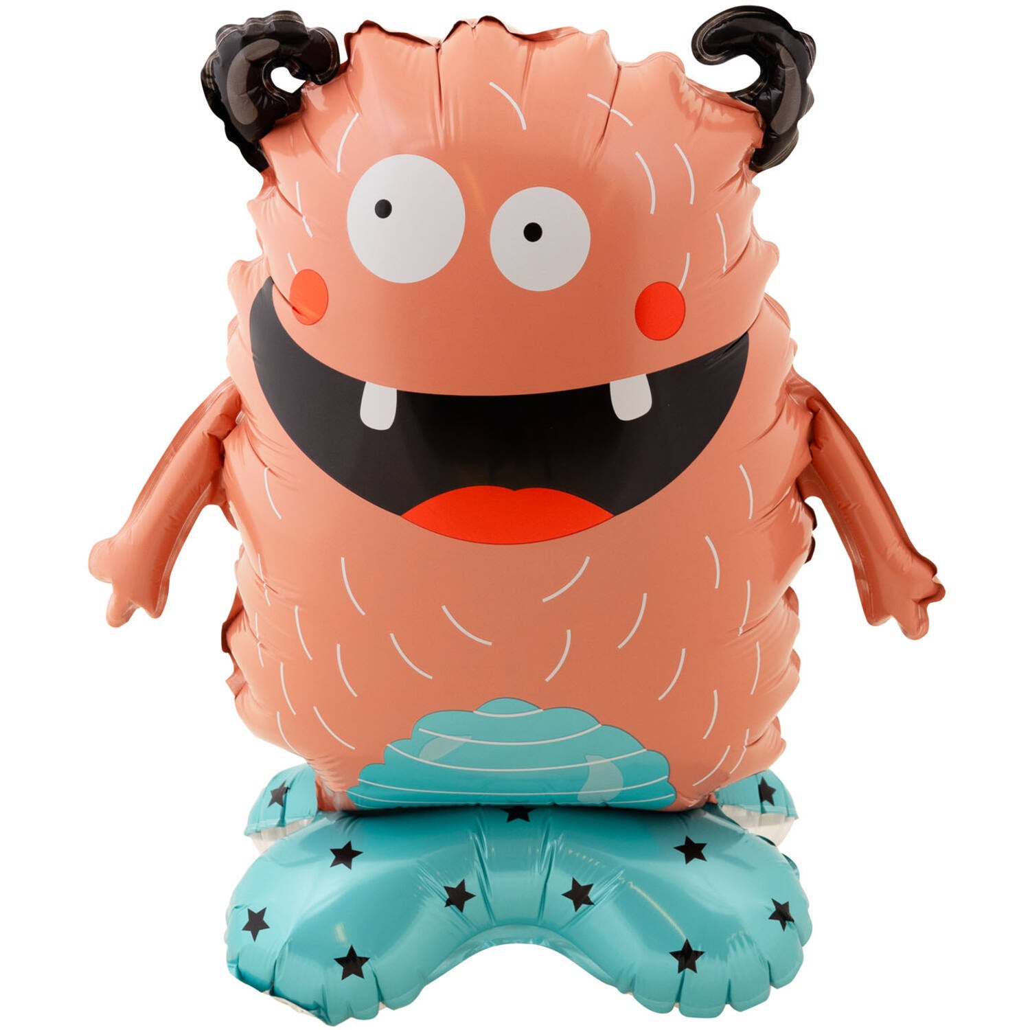 Inflated Standing Foil Balloon Monster 40cm high air-filled with straw