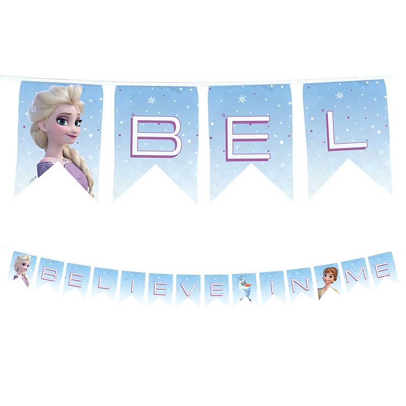Frozen II Wind Spirit Reusable Letter Banner for kids’ parties