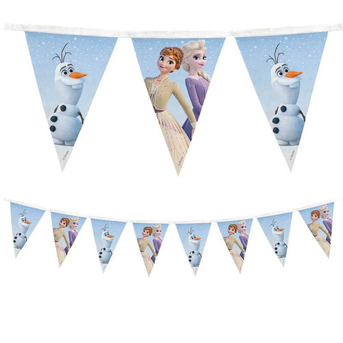 Frozen II Wind Spirit Reusable Triangle Flag Banner for kids’ parties