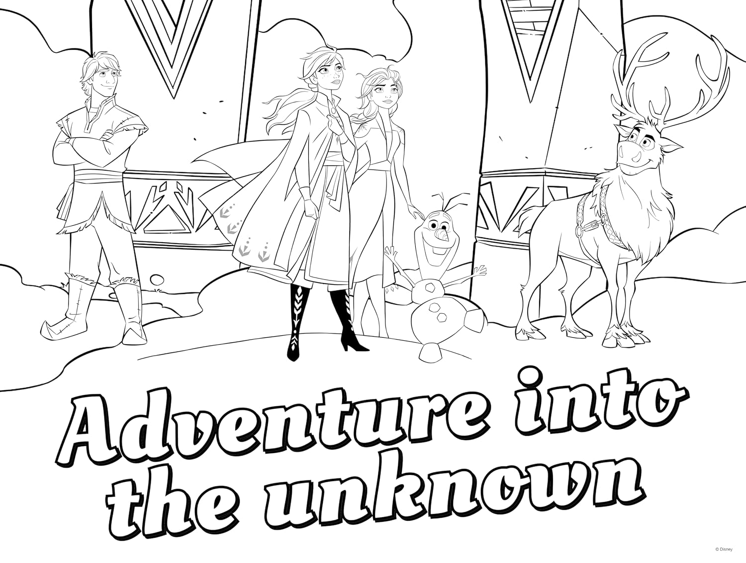 Maze and stickers scene from Frozen Mega Pad