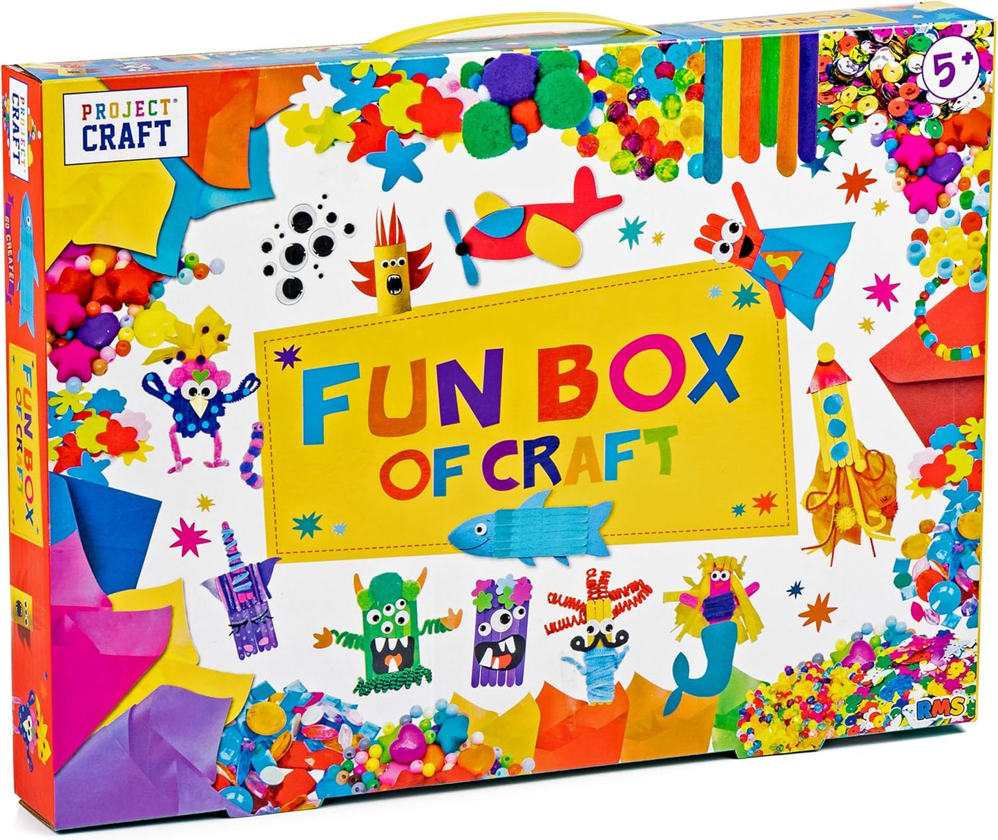 Fun Box of Craft Complete Kit for Kids in portable cardboard case