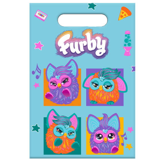 Furby Plastic Party Loot Bags (pack of 6)