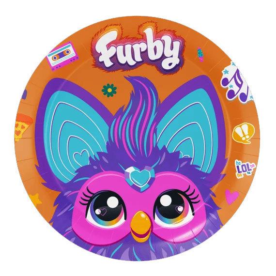 Furby Party Paper Plates - 18cm (Pack of 8)