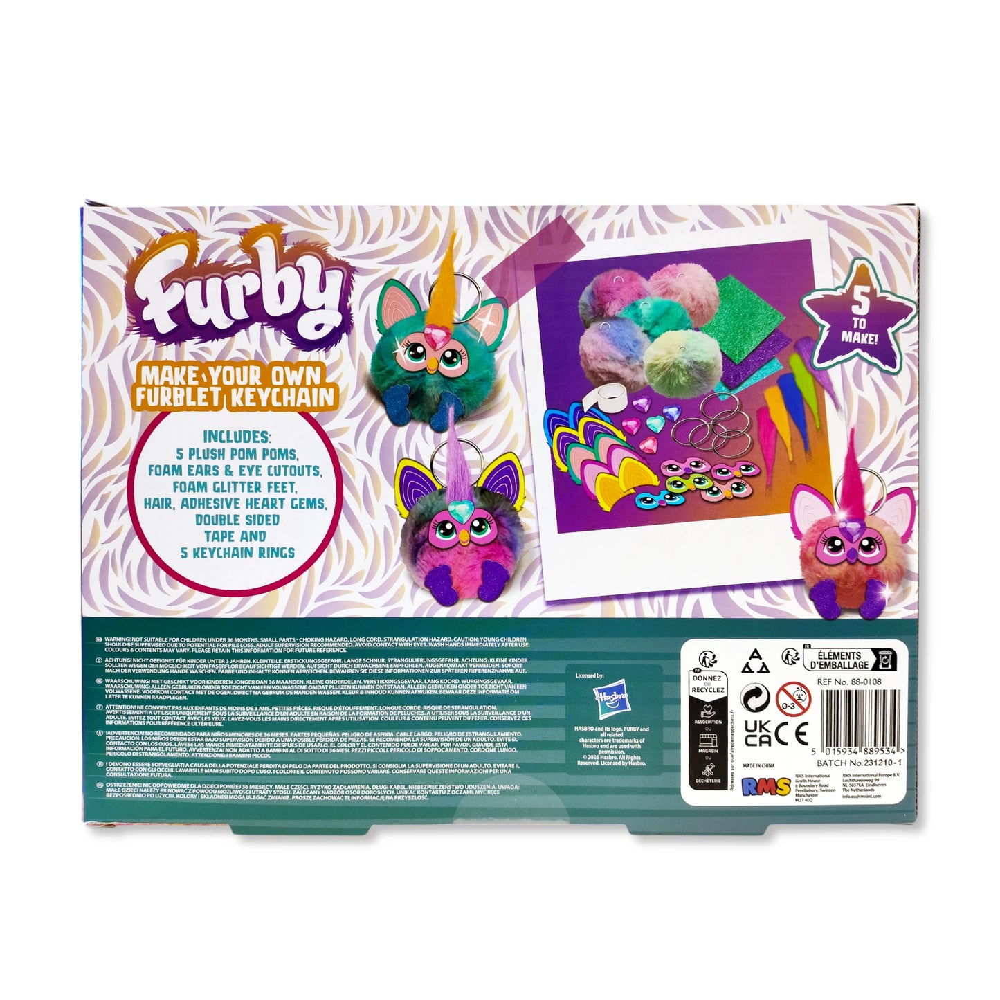 Furby Make Your Own Fublet Keychain