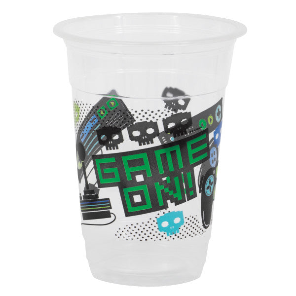 Gamer Birthday 16oz Plastic Paper Cups (Pack of 8) - Anilas UK