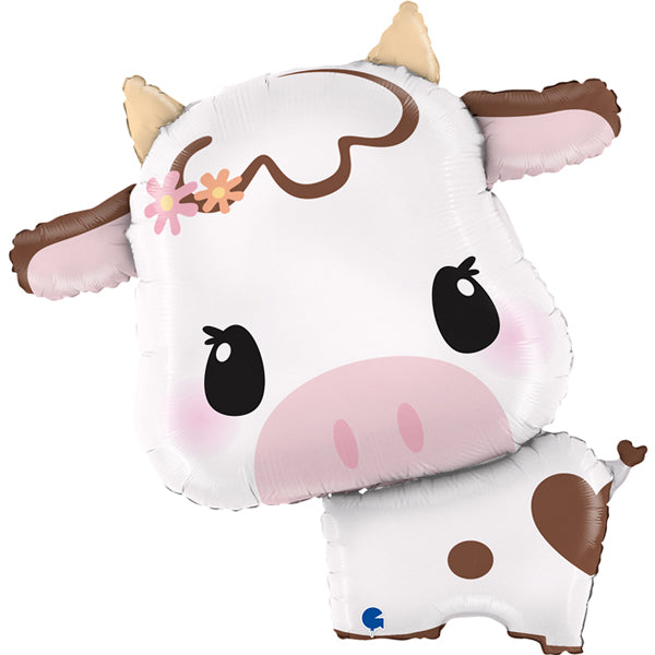 Cute Cow Super Shape Birthday Party Balloon - Anilas UK