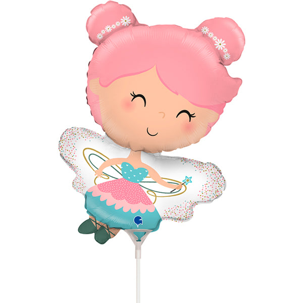 Pink Fairy Air Mini Shape Balloon 35cm - Anilas UK