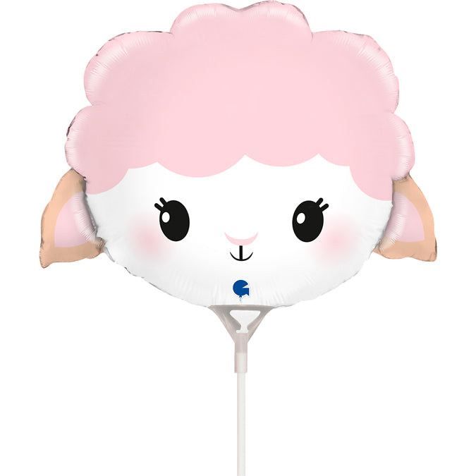 Cute Lamb Shaped Mini Air Fill Birthday Party Foil Balloon (14") - Anilas UK