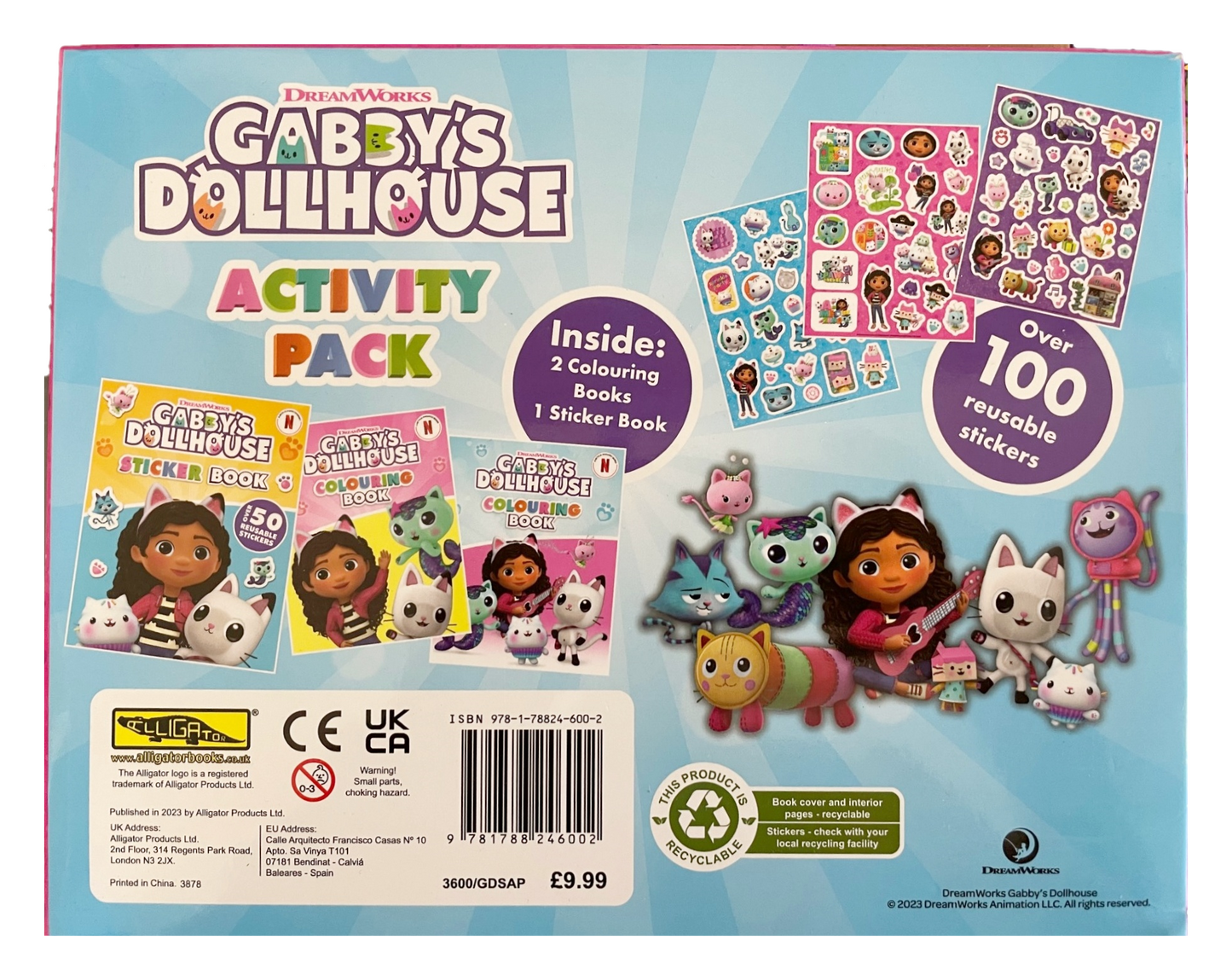 Gabby’s Dollhouse Activity Pack open view - Anilas UK