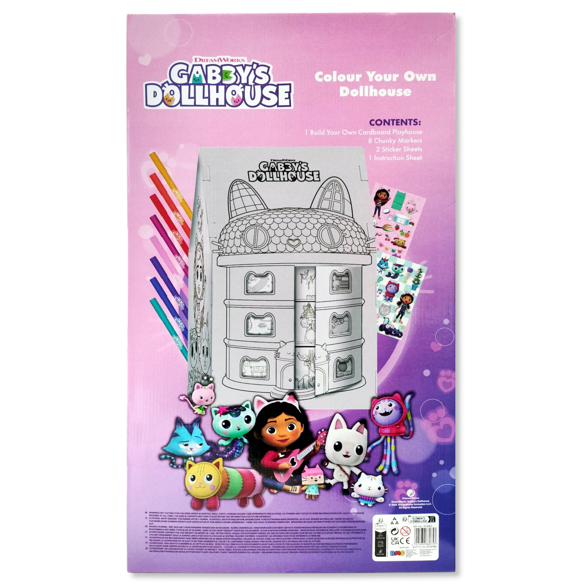 Gabby's Dollhouse Colour Your Own Dollhouse Kit - Anilas UK