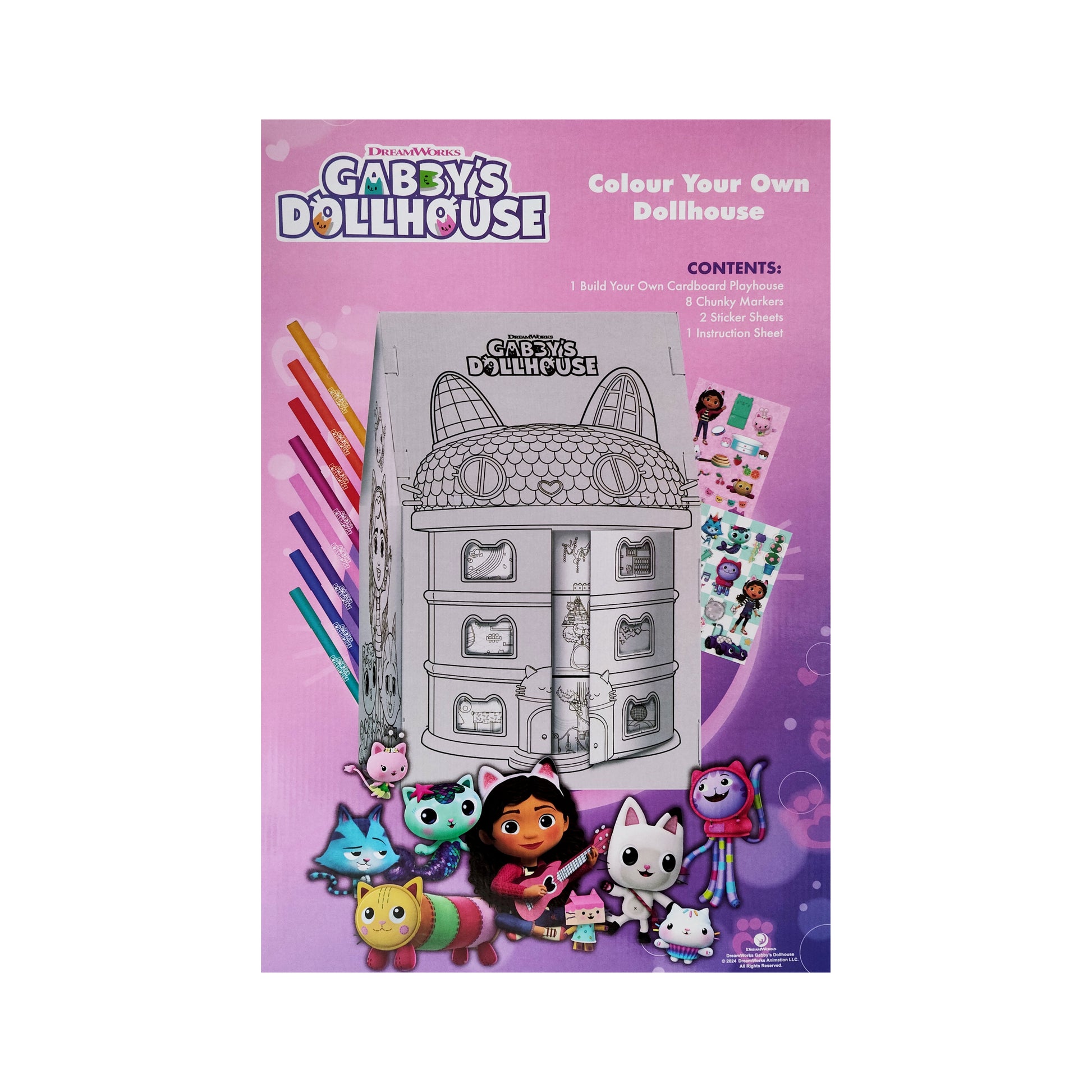 Gabby's Dollhouse Colour Your Own Dollhouse Kit - Anilas UK