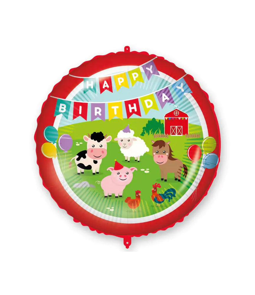 Farm 'Happy Birthday' Foil Balloon - Anilas UK