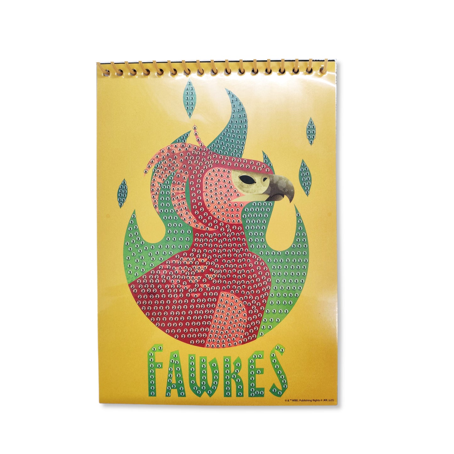 Close-up of gem applicator, tray, scratch tool and assorted gems in Harry Potter Art Pad