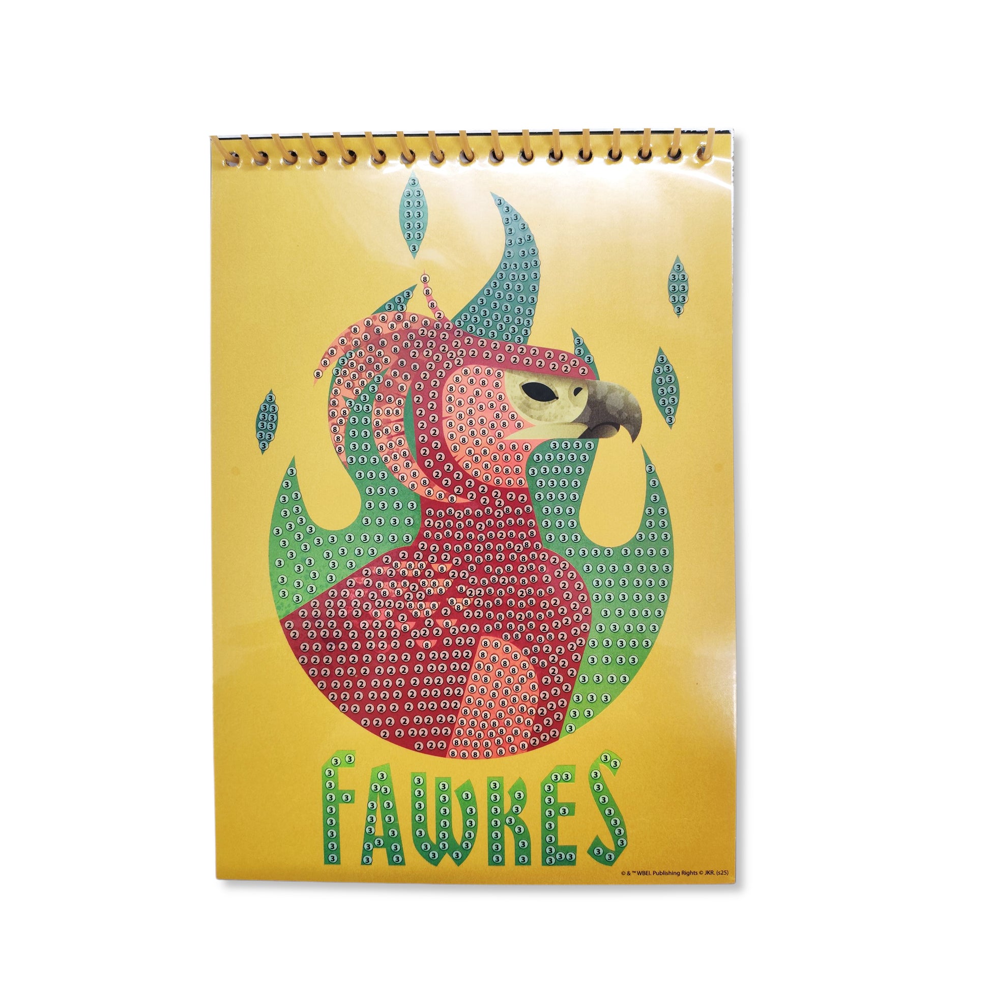 Close-up of gem applicator, tray, scratch tool and assorted gems in Harry Potter Art Pad