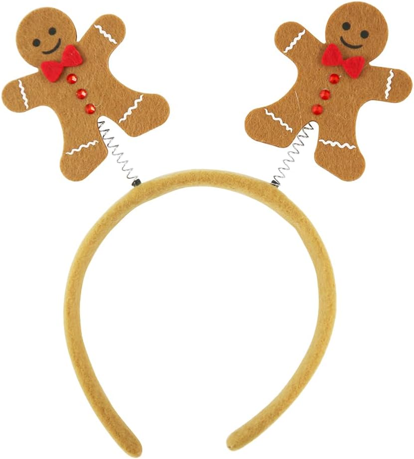 Gingerbread Man Christmas Head Boppers, 20 cm, Festive, 3+