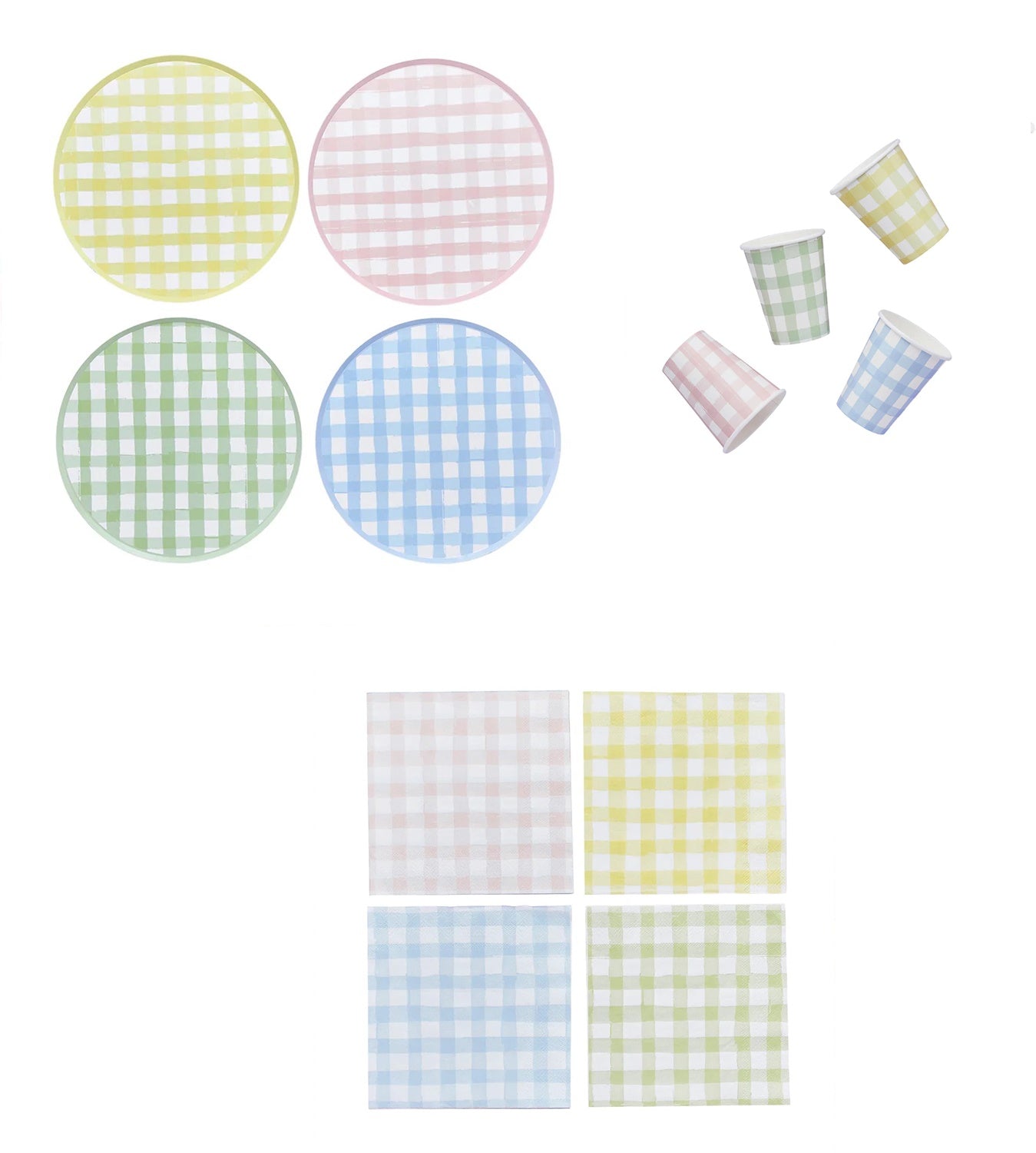 Anila's Gingham Party Pack for 16 people - Anilas UK