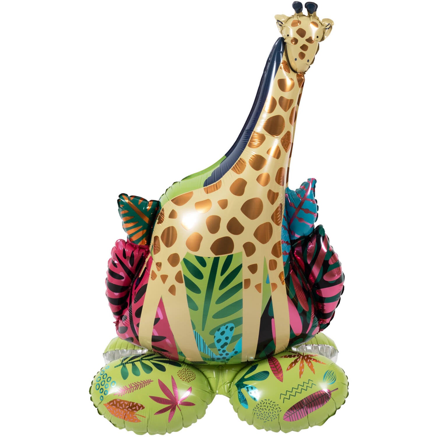 Giraffe Standing Foil Balloon 53 x 79 cm for safari-themed parties