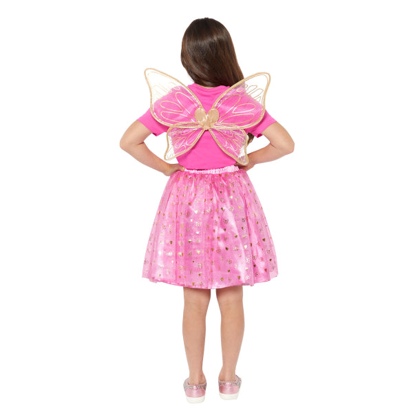 Girls’ Butterfly Costume with Wings and Tutu Back View