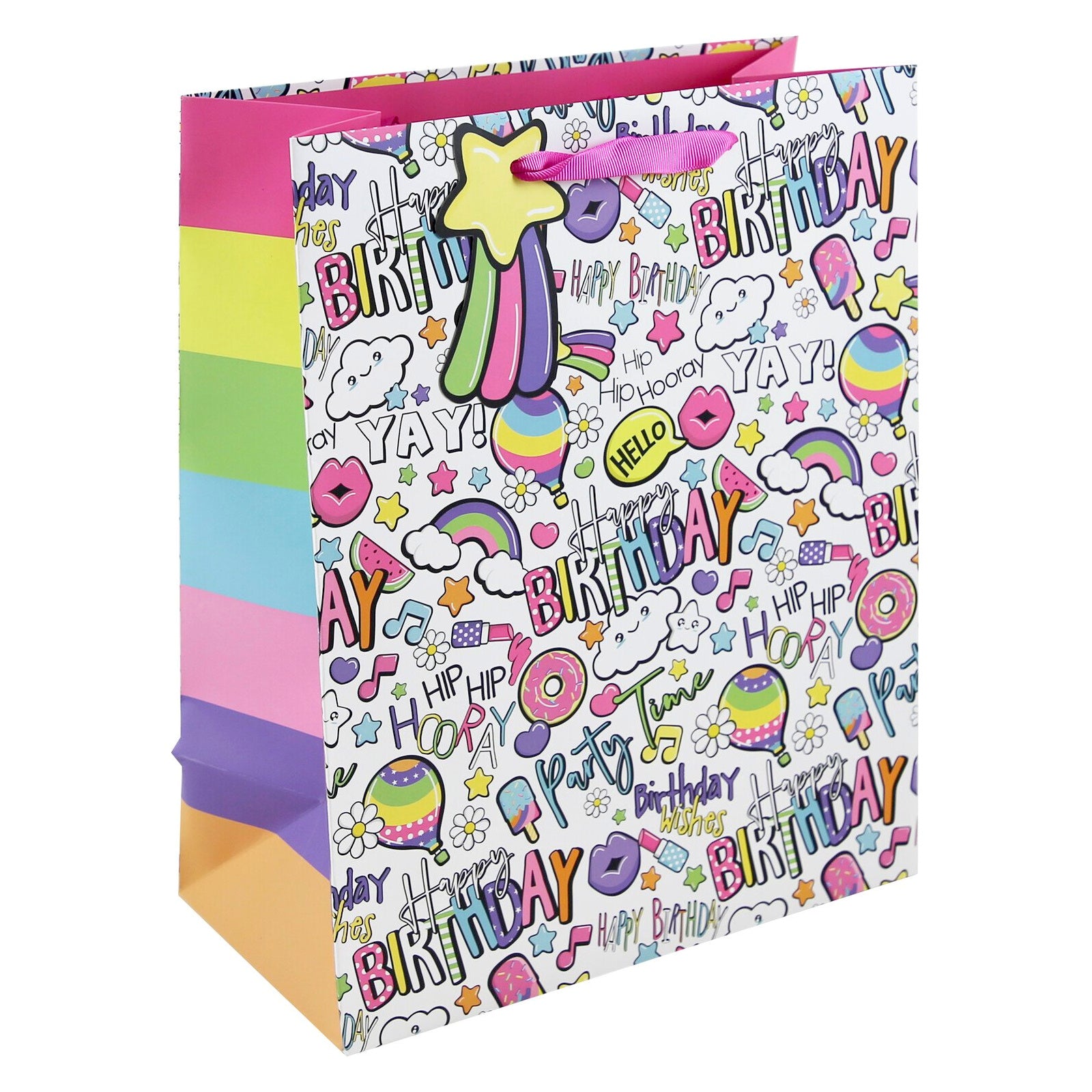 Girly Text Large Gift Paper Bag - Anilas UK