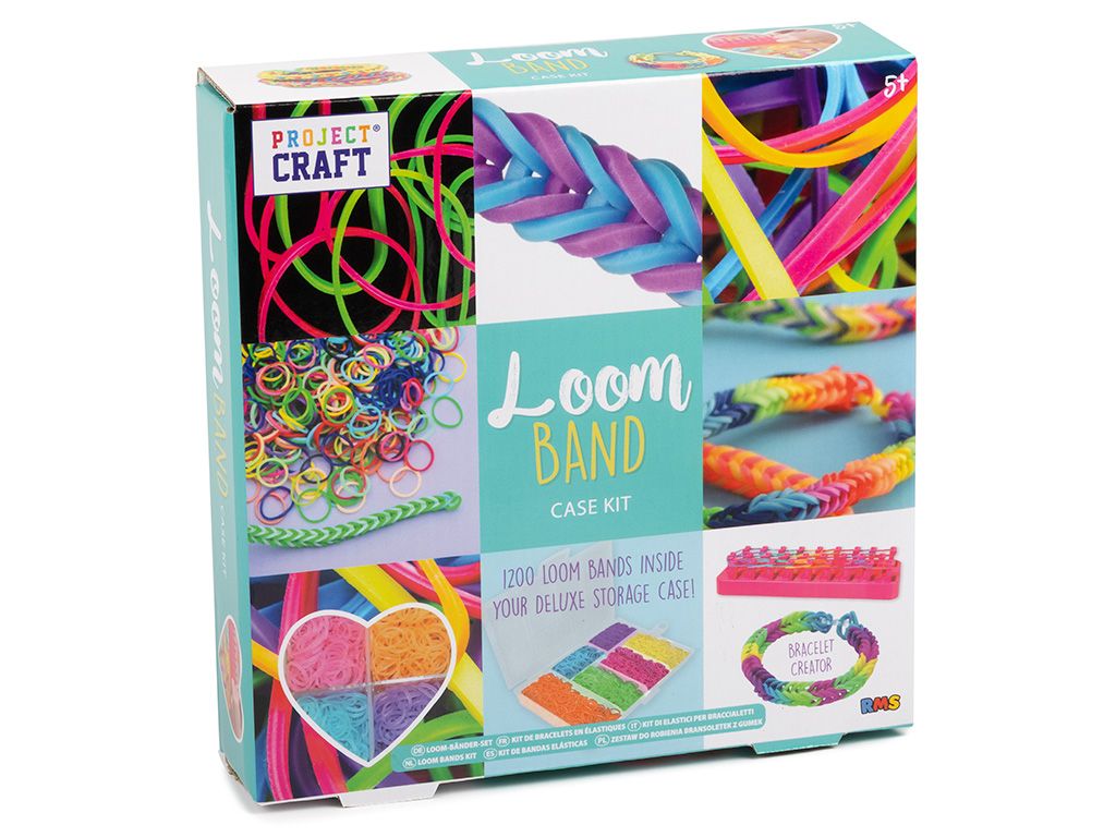 GL Style Loom Band Case Kit showing open storage case with loom and bands